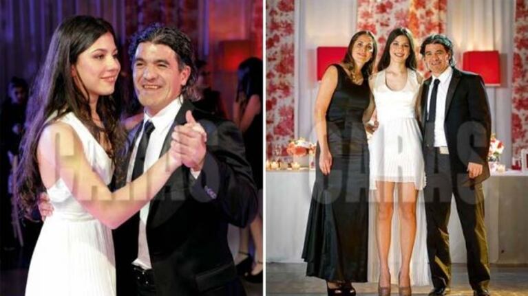 Danesa Molineri, Sol y Ariel Ortega. (Foto: revista Caras)