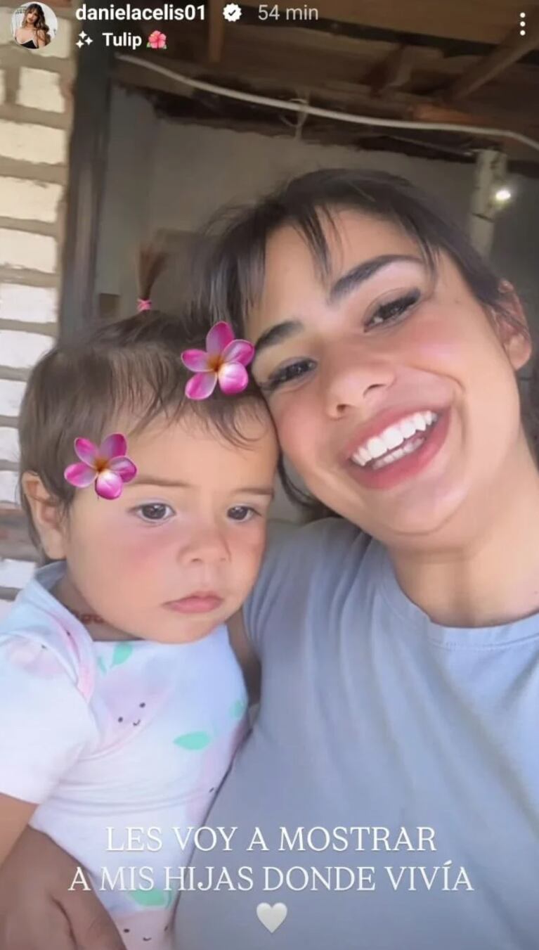 Dani mostró cómo era su "casilla". Foto: IG | danielacelis01