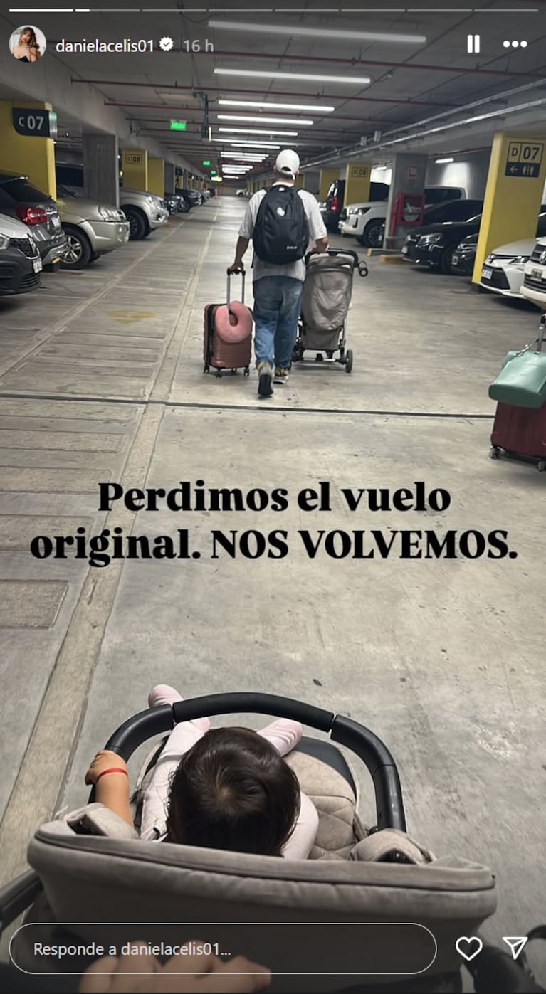 Dani y Thiago contaron su odisea en el aeropuerto. Foto: IG | danicelis01