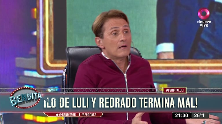 Daniel Gómez Rinaldi en Bendita Tv (Foto: captura de Canal 9).