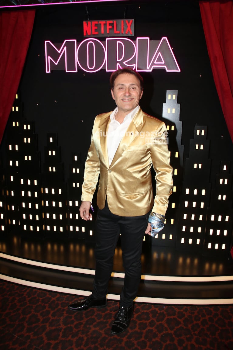 Daniel Gómez Rinaldi en el estreno de la serie de Moria Casán (Foto: Movilpress).