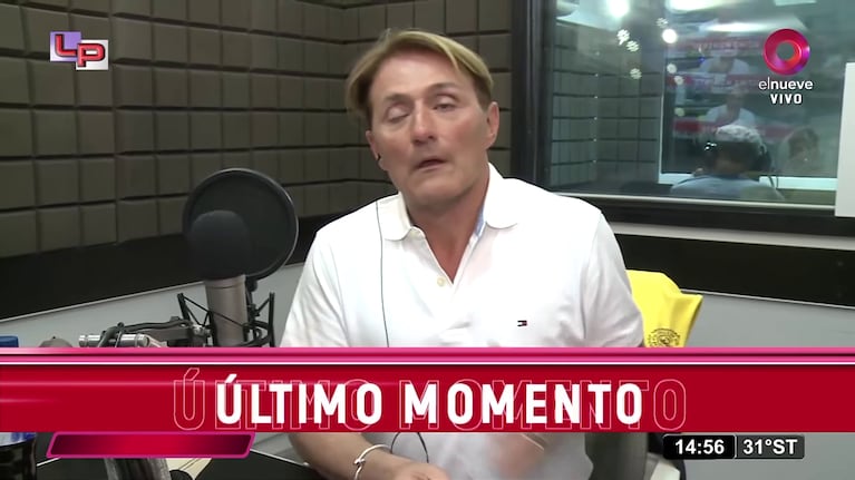 Daniel Gómez Rinaldi se desvaneció en vivo.