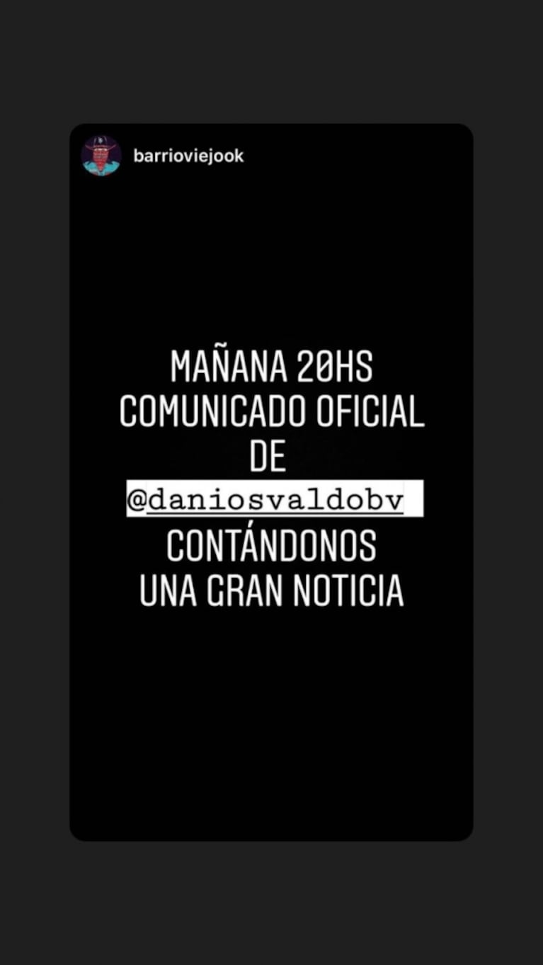 Daniel Osvaldo contó que esta noche anunciará "una gran noticia": ¿hablará de Jimena y de sus "faltazos" a los entrenamientos de Banfield?
