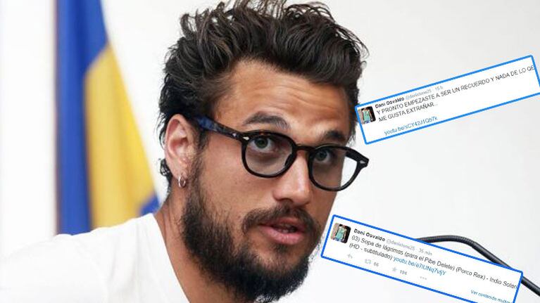 Daniel Osvaldo en Twitter, foto sexy en la pileta y sentimientos con canciones: "Pronto empezaste a ser un recuerdo y nada de lo que me gusta extrañar"