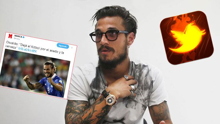 Daniel Osvaldo volvió a Twitter y estalló furioso contra el diario Marca por una nota: ¡Amarillistas! Qué título...
