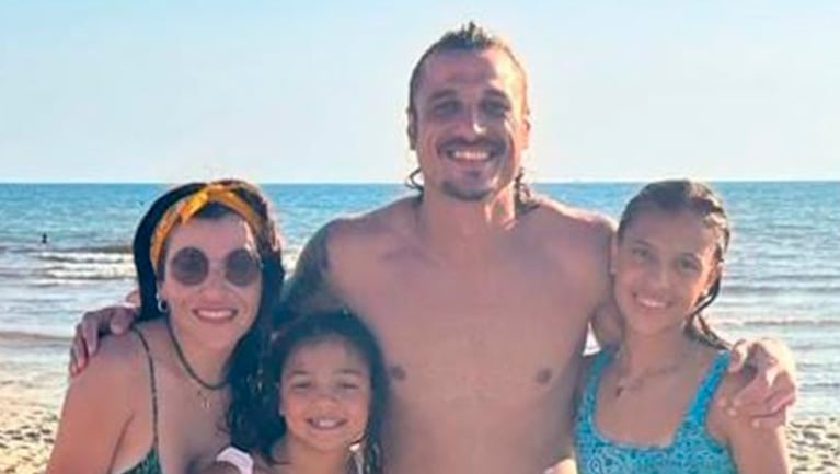 Daniel Osvaldo y Gianinna Maradona compartieron fotos de sus días en Europa con las hijas de él.