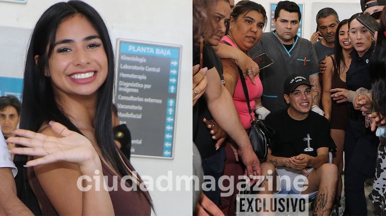 Daniela Celis y Camilota acompañaron a Thiago Medina tras ser dado de alta (Fotos: RS Fotos).