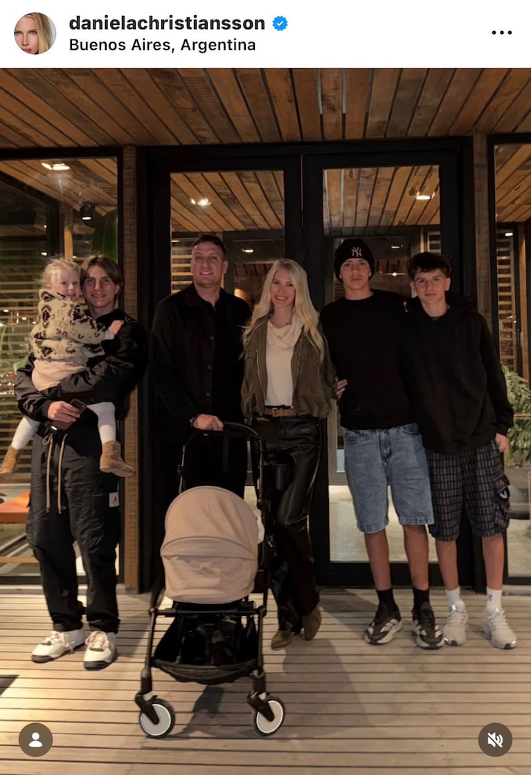 Daniela Christiansson celebró su cumpleaños con sus hijos y los de Maxi López en la Argentina (Foto: Instagram).