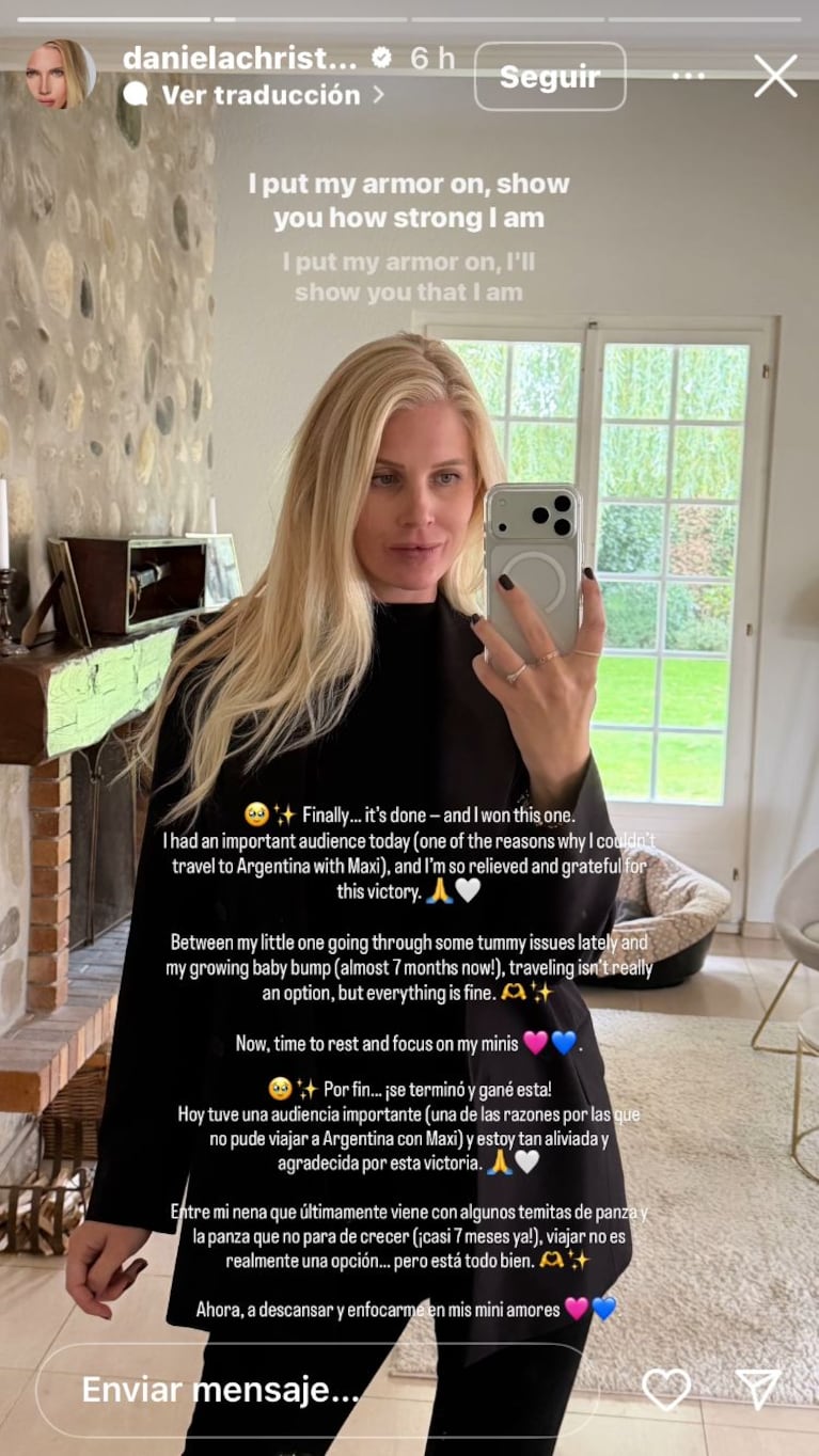 Daniela Christiansson en sus redes sociales (Foto: captura de Instagram).