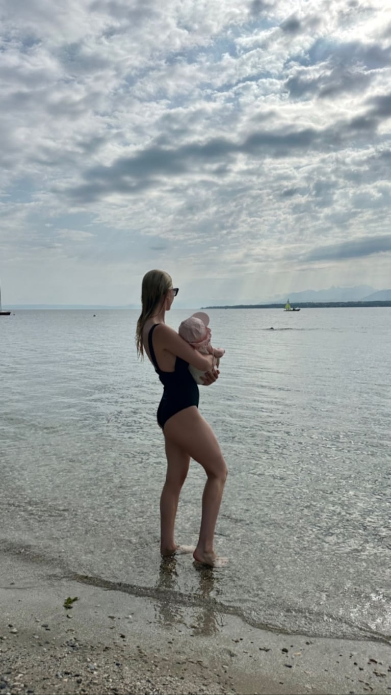 Daniela Christiansson se mostró en la playa mientras Maxi López cuida a sus hijos con Wanda Nara en Argentina
