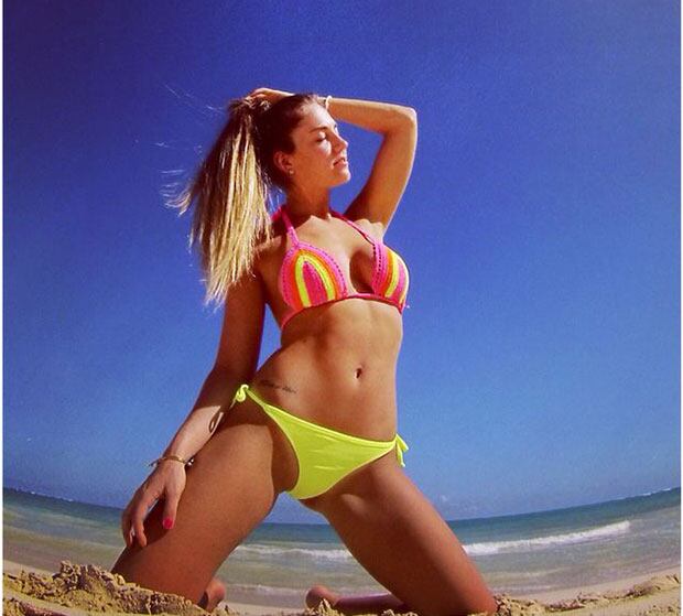 Danisa Fernández, la azafata de A todo o nada pasó vacaciones sola en Punta Cana. (Foto: Album de Danisa Fernández)