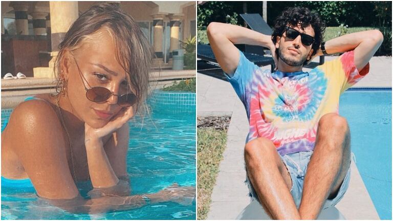 Danna Paola y Sebastián Yatra, en Miami (Fotos: Instagram)