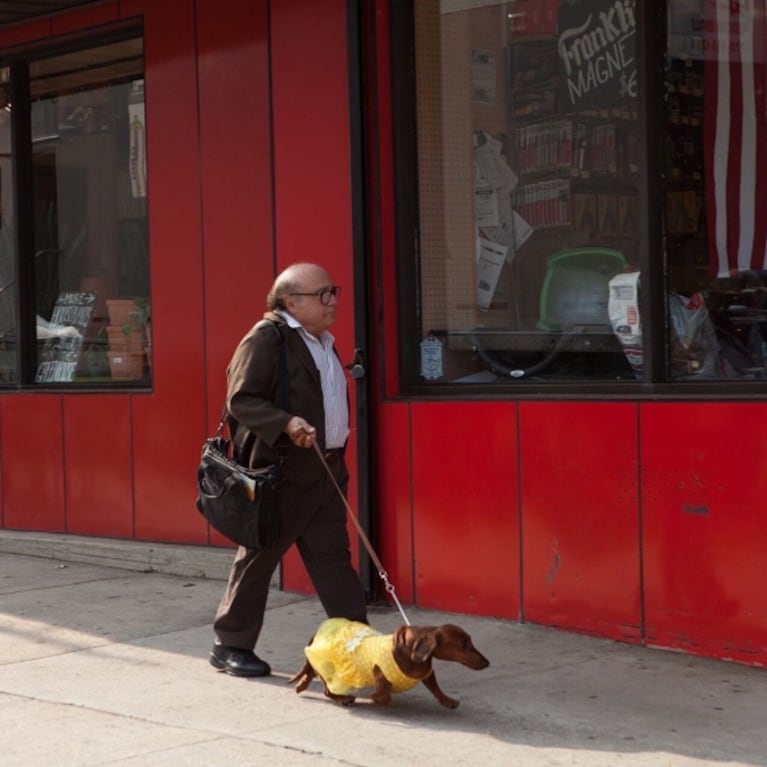 Danny DeVito fue tendencia en las redes por pasear un perro salchicha por Manhattan 