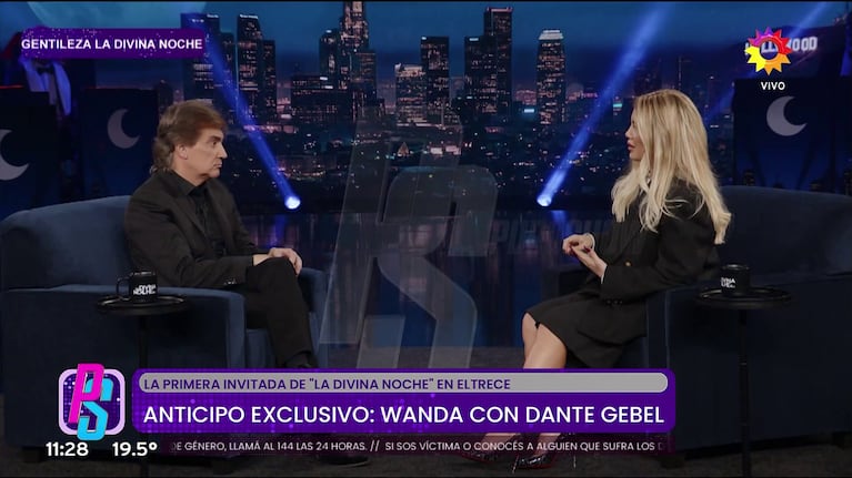 Dante Gebel y Wanda Nara (Foto: captura de eltrece).