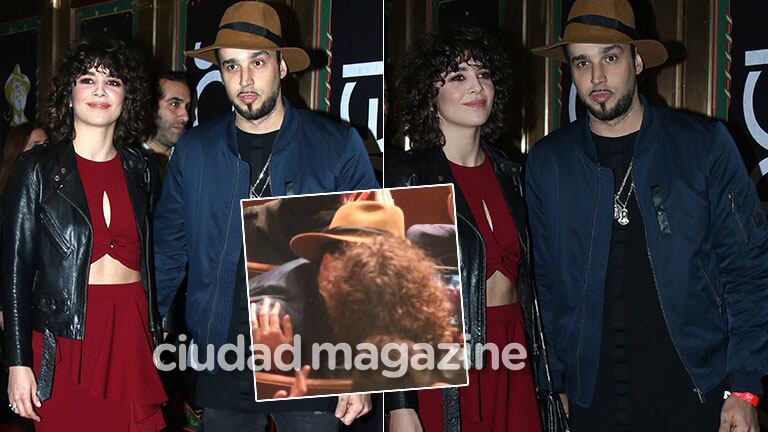 Dante Spinetta blanqueó su romance con Cala Zavaleta en los Premios Gardel (Fotos: Movilpress)
