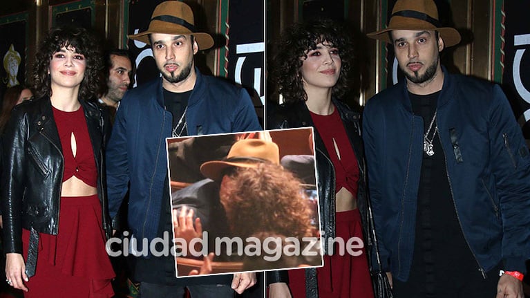 Dante Spinetta blanqueó su romance con Cala Zavaleta en los Premios Gardel (Fotos: Movilpress)
