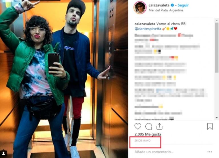Dante Spinetta y Cala Zavaleta, ¿separados tras un año de amor?: los indicios en las redes