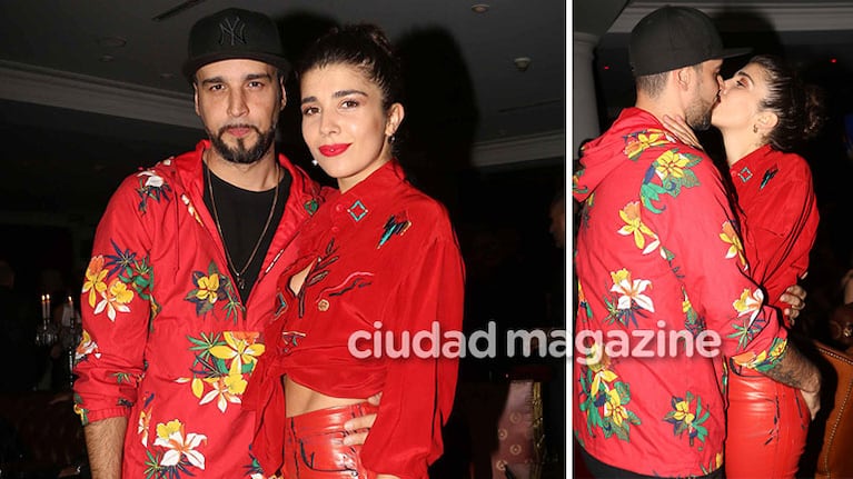 Dante Spinetta y Cala Zavaleta, súper mimosos en la noche porteña. (Foto: Movilpress)