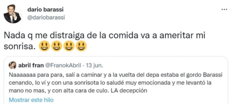 Darío Barassi cruzó a una seguidora que lo criticó por cómo la saludó en la calle