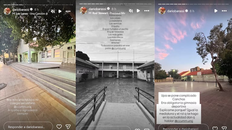 Darío Barassi regresó a su colegio en San Juan y revivió recuerdos entre risas y emoción. Crédito: Instagram