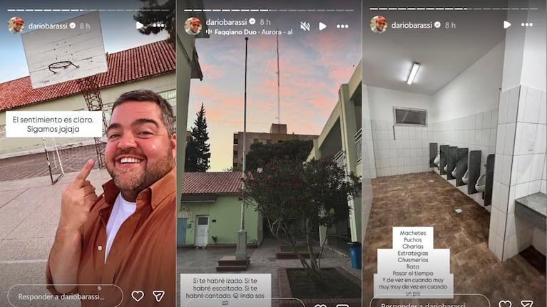 Darío Barassi regresó a su colegio en San Juan y revivió recuerdos entre risas y emoción. Crédito: Instagram