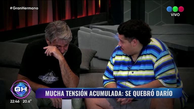 Darío de Gran Hermano rompió en llanto.