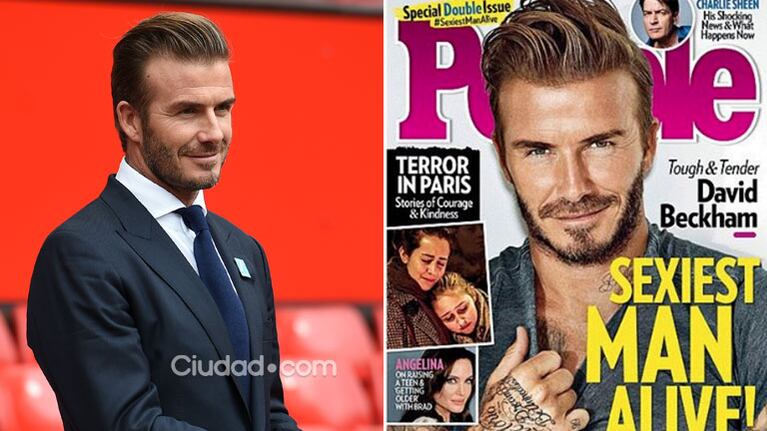 David Beckham, elegido como el hombre más sexy del mundo. Foto: AFP y Web.