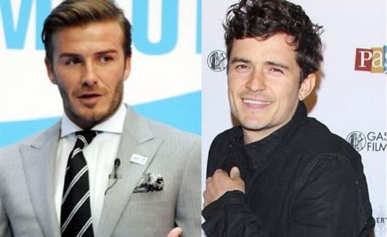 David Beckham quedó opacado por Orlando Bloom (Foto: Europapress)