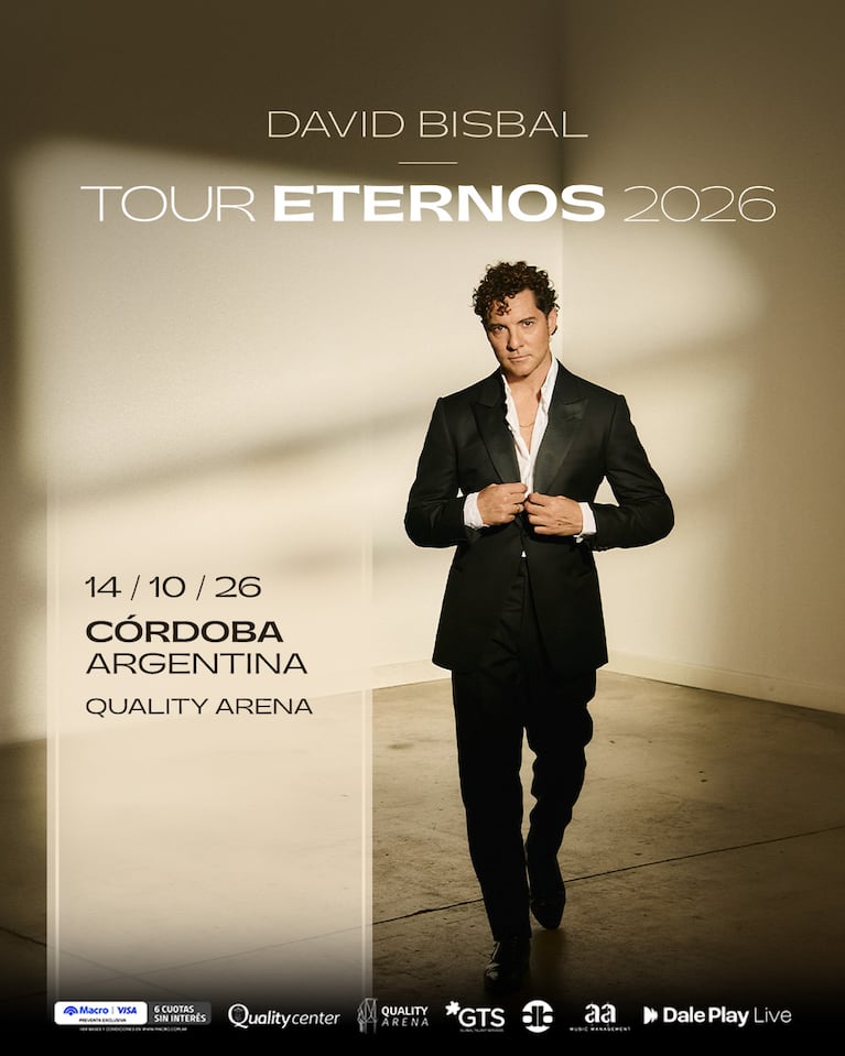 David Bisbal vuelve a la Argentina: cuándo toca en Buenos Aires, Córdoba y Rosario