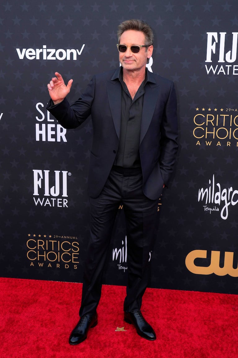 David Duchovny en la alfombra roja de los Critics choice Awards 2024 (Fotos: Reter - AP- EFE - AFP)