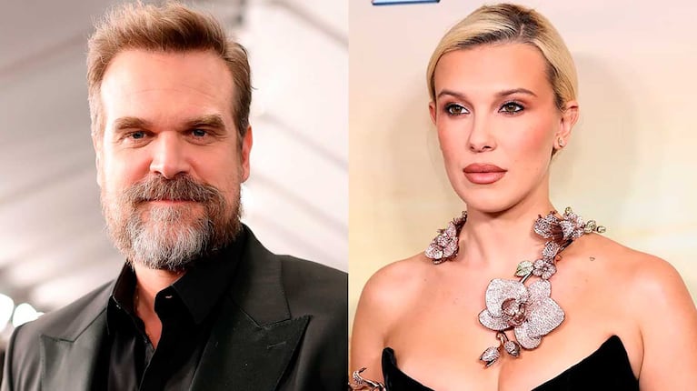 David Harbour y Millie Bobby Brown (Fotos: Web)