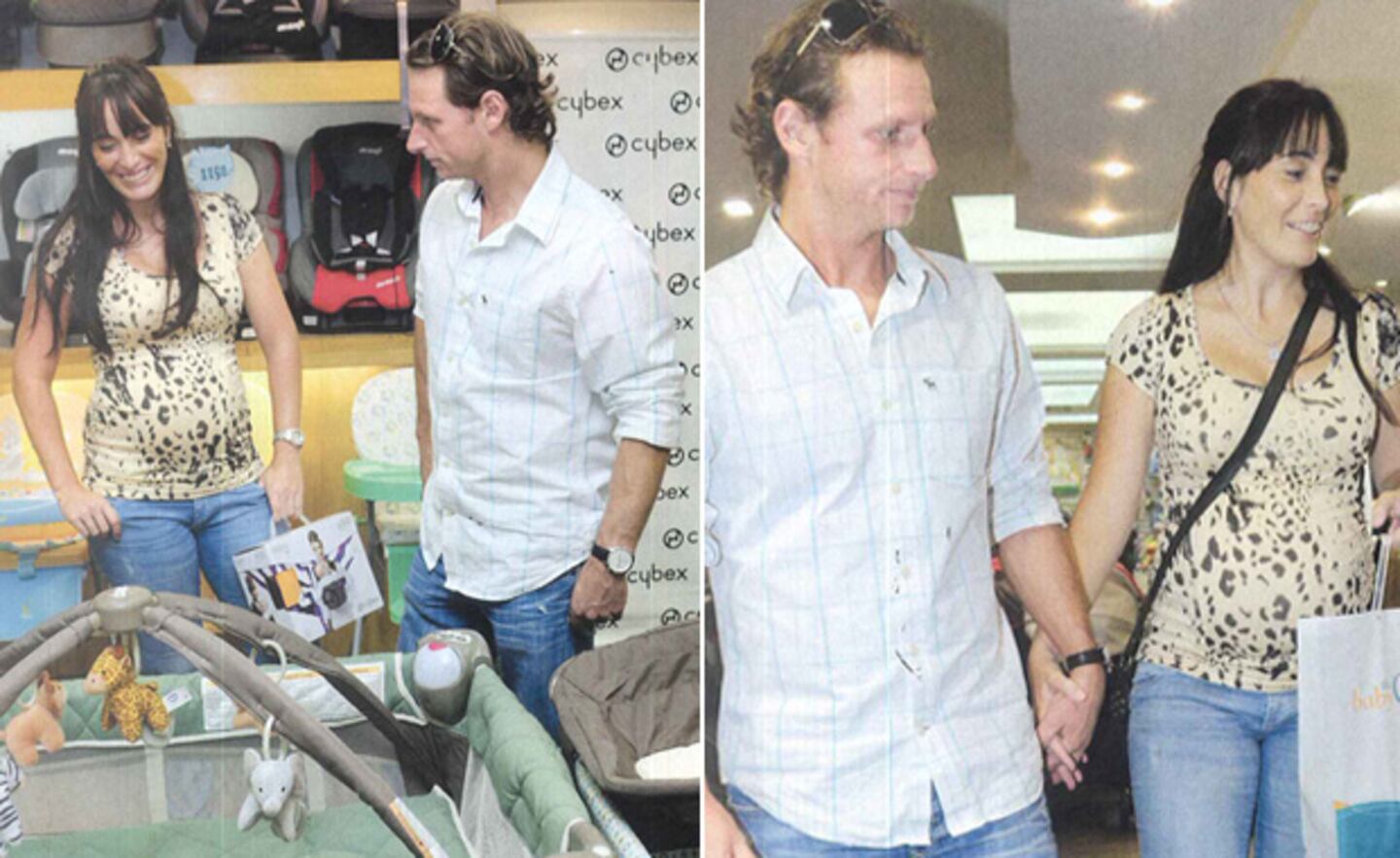 David Nalbandian junto a su mujer embarazada, Victoria (Foto: revista ¡Hola! Argentina).