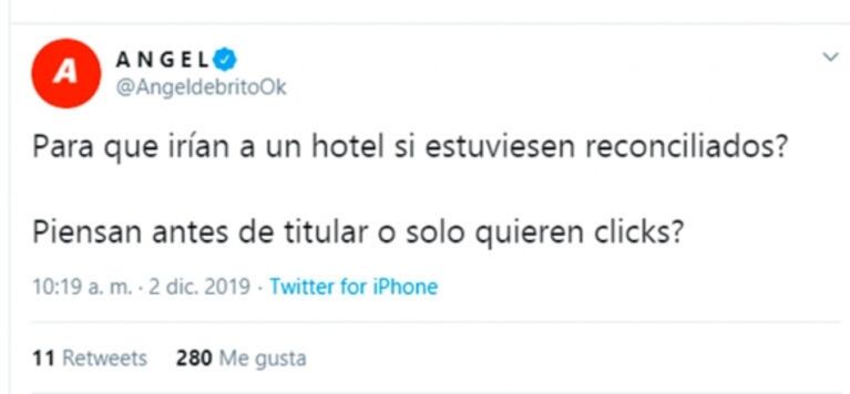 De Brito, irónico con las versiones de una reconciliación de la China y Vicuña: "¿Para qué irían a un hotel?"
