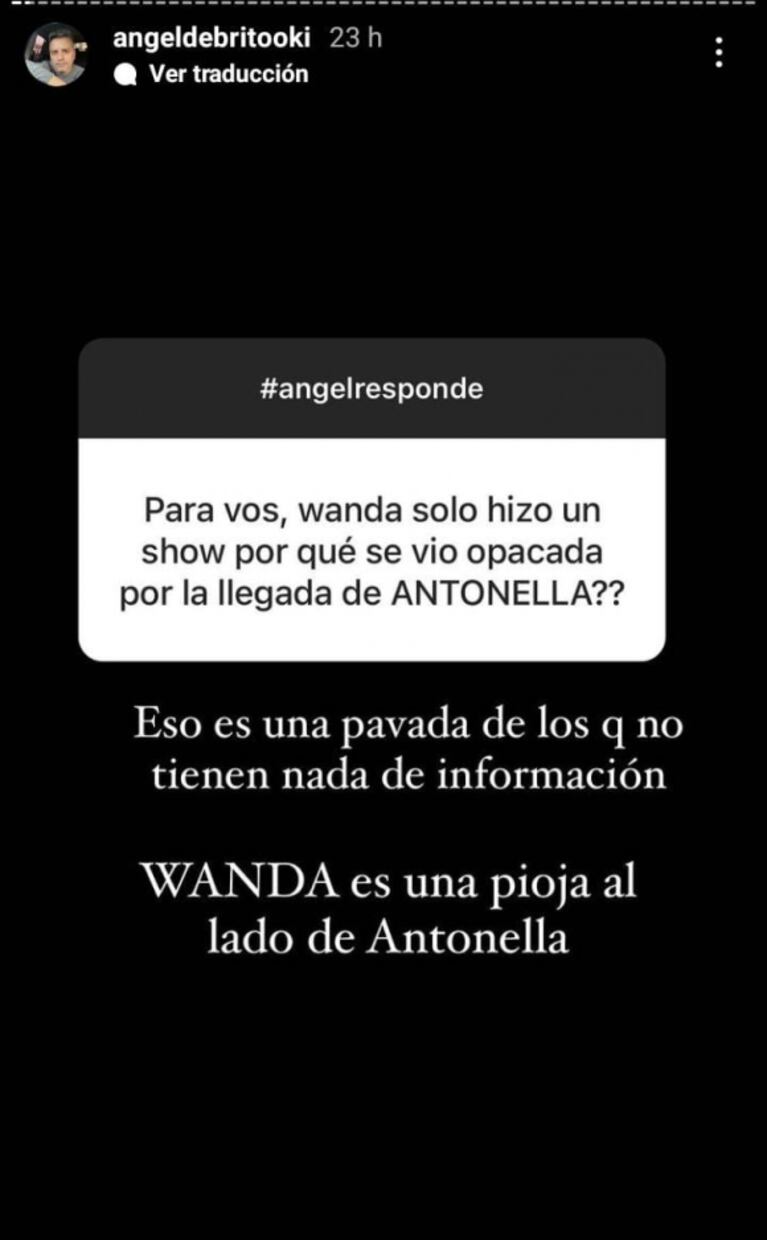 De Brito, picante cuando le preguntaron si el escándalo de Wanda fue para "tapar la llegada" de Roccuzzo: "Al lado de Antonela, ella es una pioja"