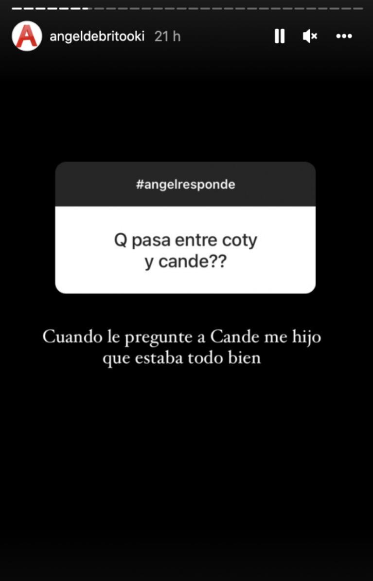 De Brito reveló qué pasa entre Cande Tinelli y Coti Sorokin: "Cuando le pregunté a ella me dijo que estaba todo bien"