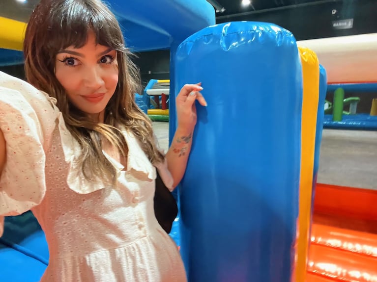 De Cinthia Fernández a Celeste Cid, Panam y Marley: los famosos con sus hijos en un parque inflable