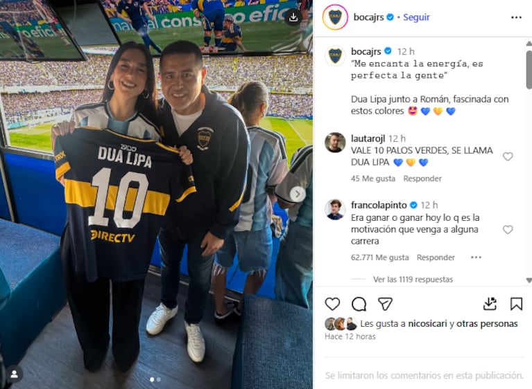 De Dua Lipa a Pampita y Zaira Nara: así vivieron los famosos el Superclásico | Créditos: Instagram