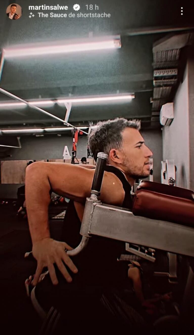 De El Hotel de los Famosos al gimnasio: Martín Salwe mostró su exigente rutina para fortalecer los bíceps