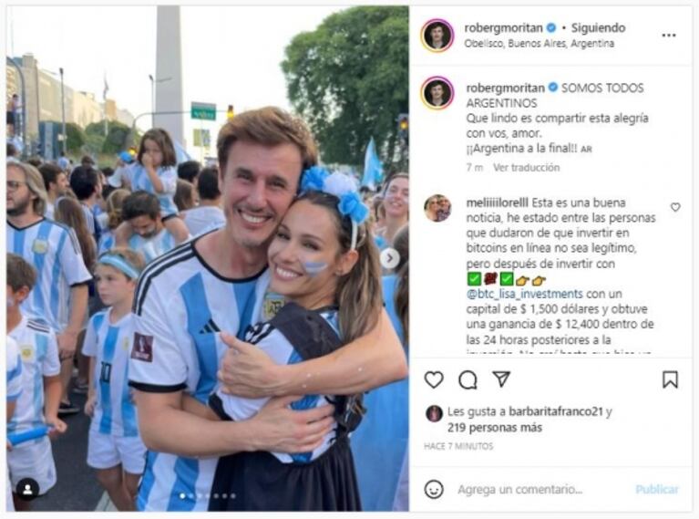 De Tinelli a Cinthia Fernández, Marco Antonio Solís y Alejandro Sanz: los famosos festejaron el triunfo de Argentina