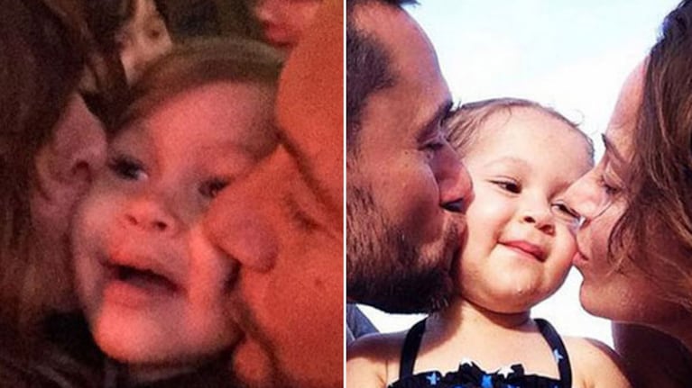 Débora Bello y Diego Torres con Nina (Foto: Twitter e Instagram)