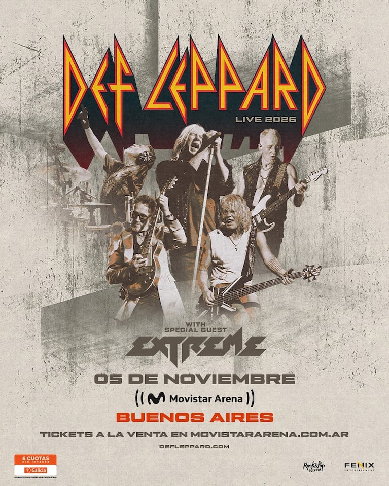 Def Leppard vuelve a la Argentina. Foto: prensa