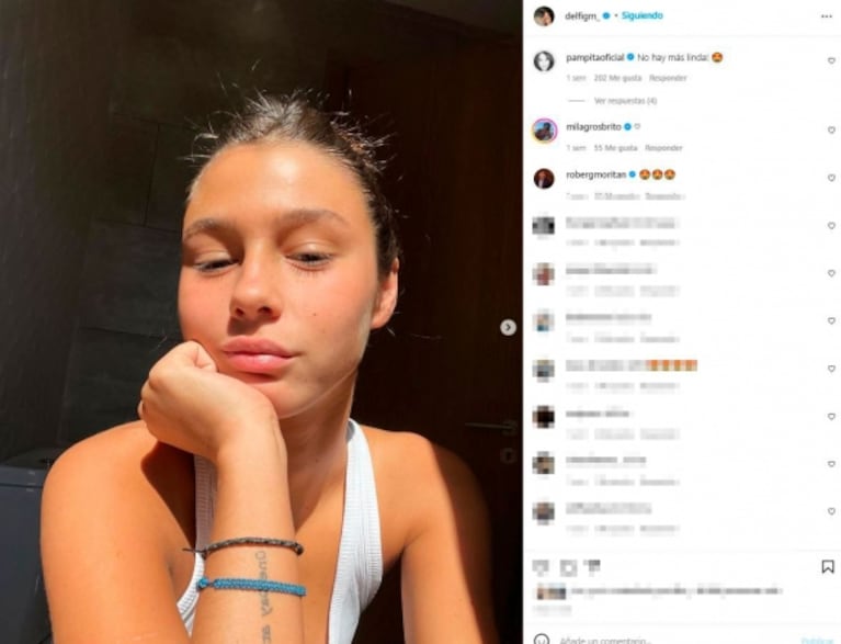 Delfina, la hija de Roberto García Moritán, debutó como modelo y Pampita reaccionó: "No hay más linda"