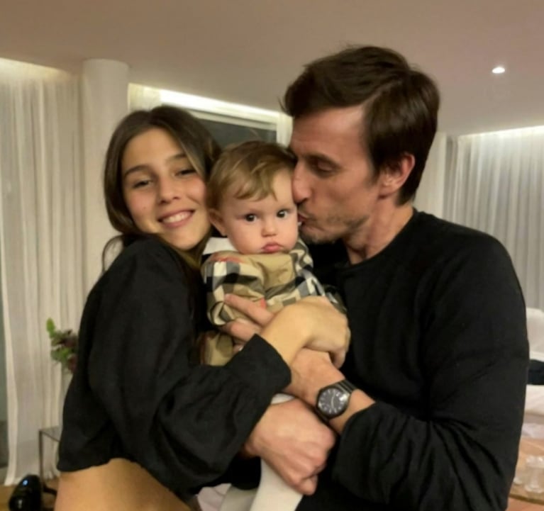 Delfina y Ana García Moritán pasaron la tarde con su papá