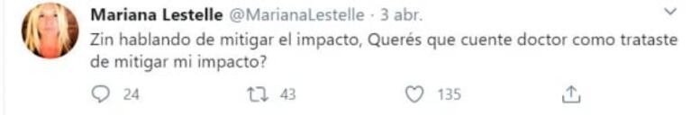 Delicada acusación de Mariana Lestelle contra el doctor Claudio Zin: "Me invitó a su oficina; fue un acoso"