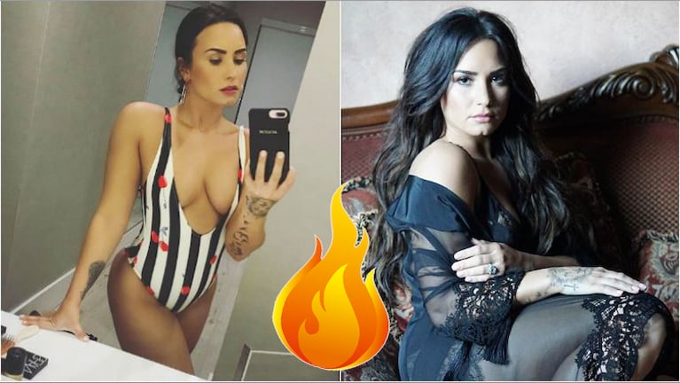 Demi Lovato y su selfie súper hot con un tremendo escotazo: Estoy enamorada de mi traje de baño
