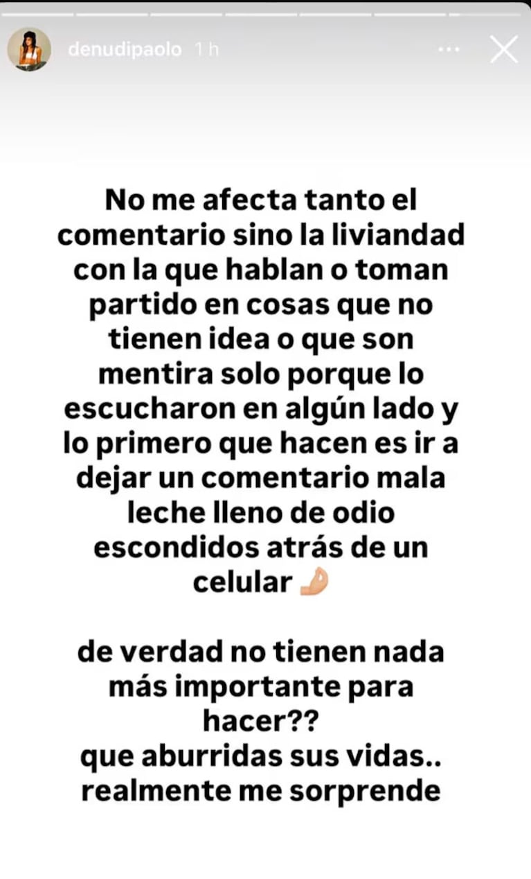 Denise Di Paolo, exbailarina de Tini Stoessel, bancó a Emilia Mernes. (Foto: @denudipaolo)