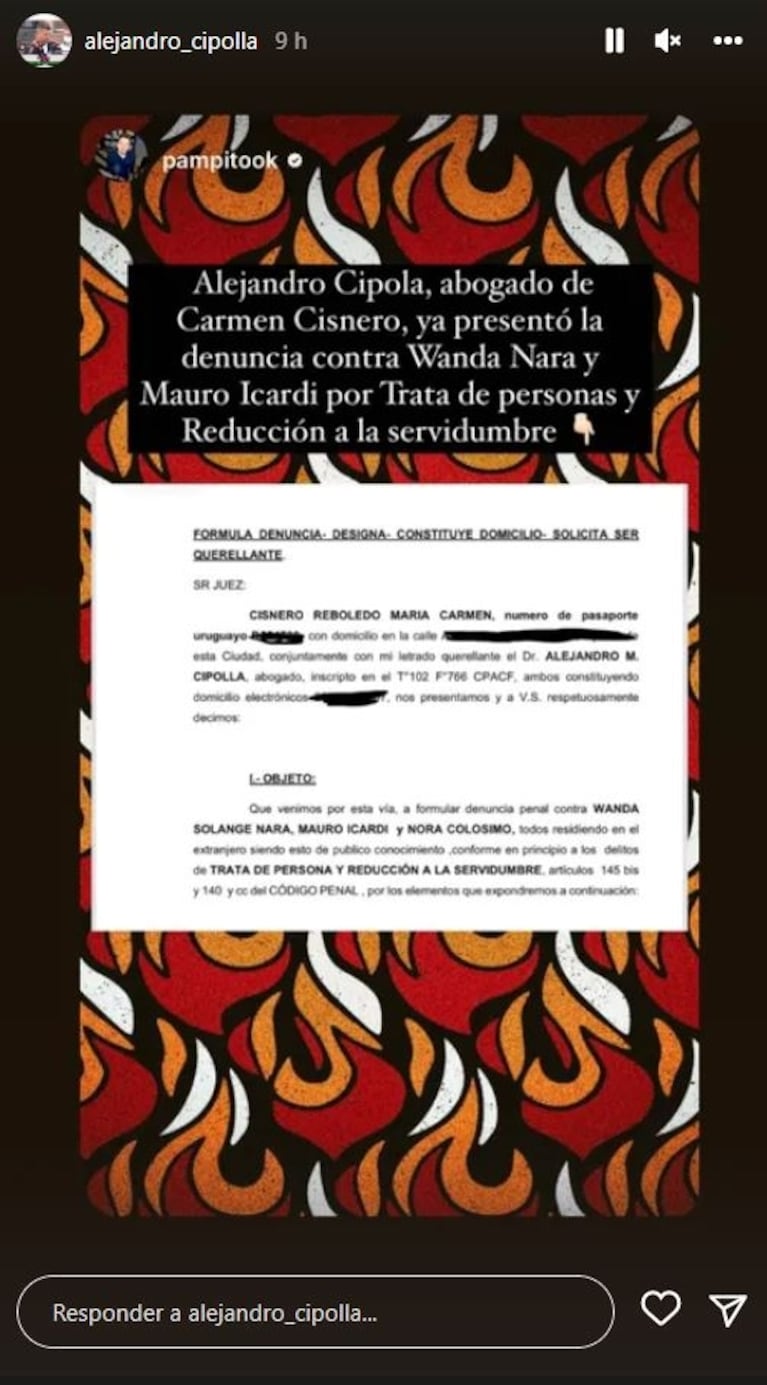 Denunciaron penalmente a Wanda Nara y Mauro Icardi: "Trata de personas y reducción a la servidumbre"