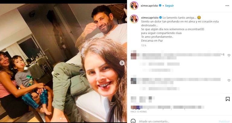 Desconsolado, Gustavo Conti compartió una foto del último asado con Silvina Luna