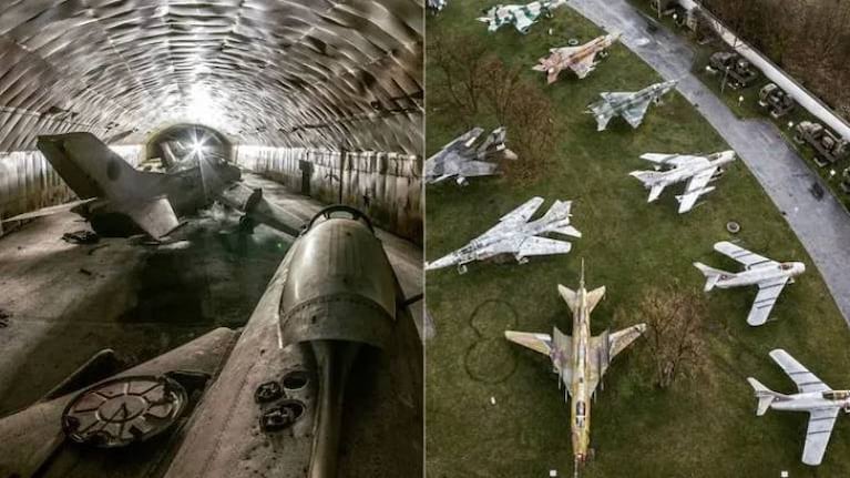 Descubren una base soviética abandonada con miles de tanques, aviones y helicópteros olvidados