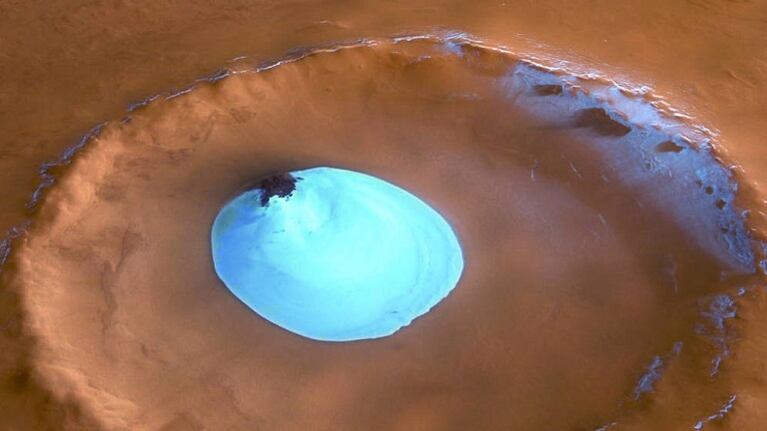 Descubrieron una serie de glaciares en Marte